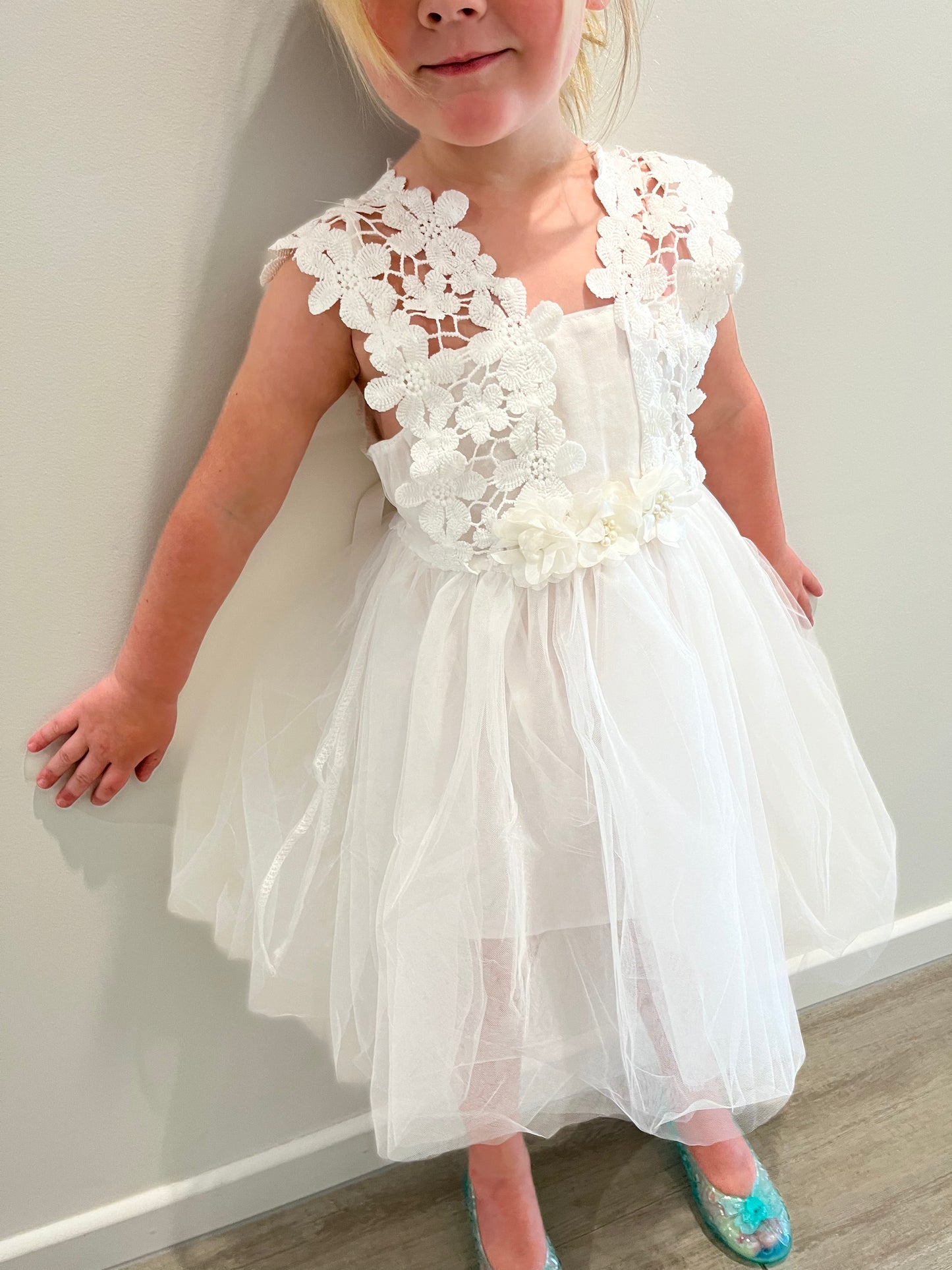 NEW Party Lace Tulle Flower Gown