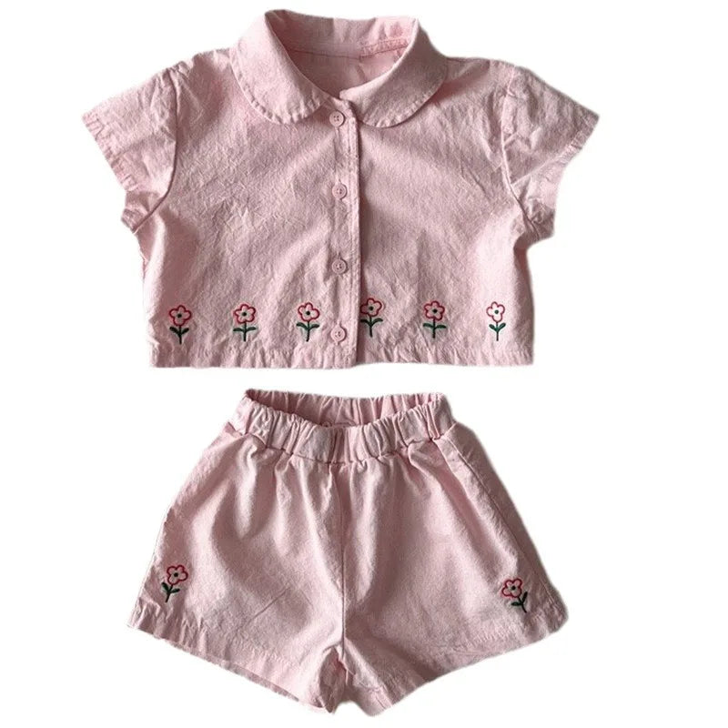 Embroidered Flower Co-Ord