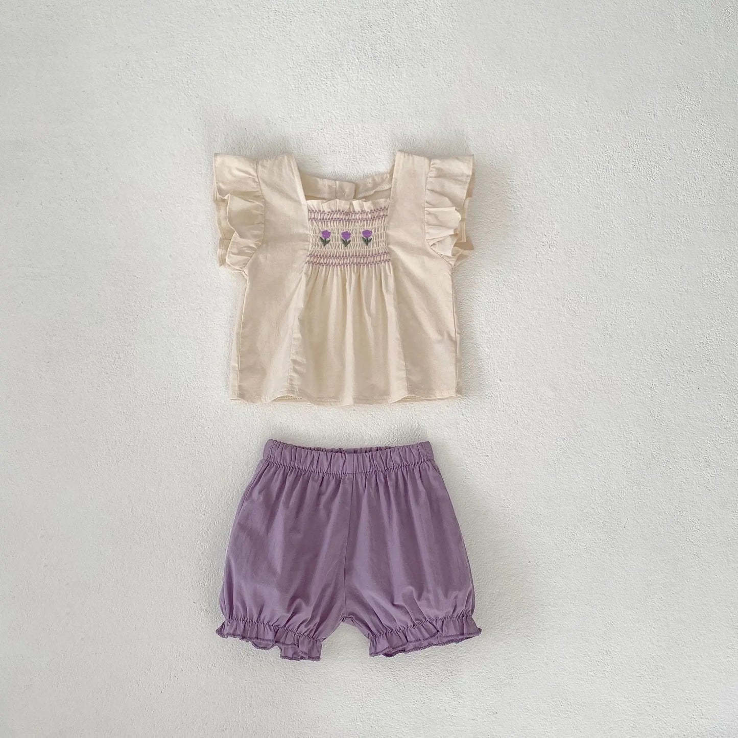 Smocked Lavender Set