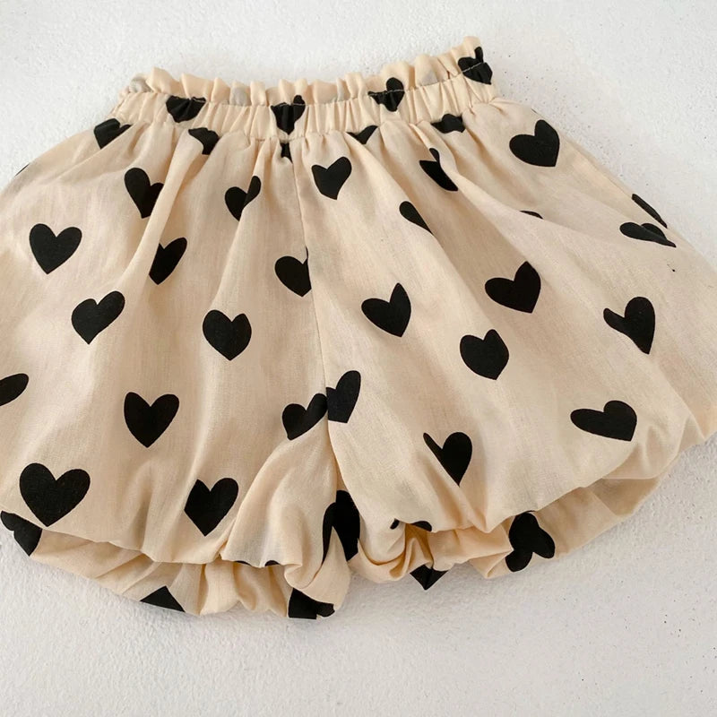 Love Sleeveless Bow Double Layer Set