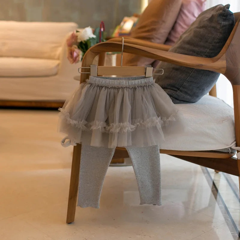 Sweet Mesh Skirt Leggings