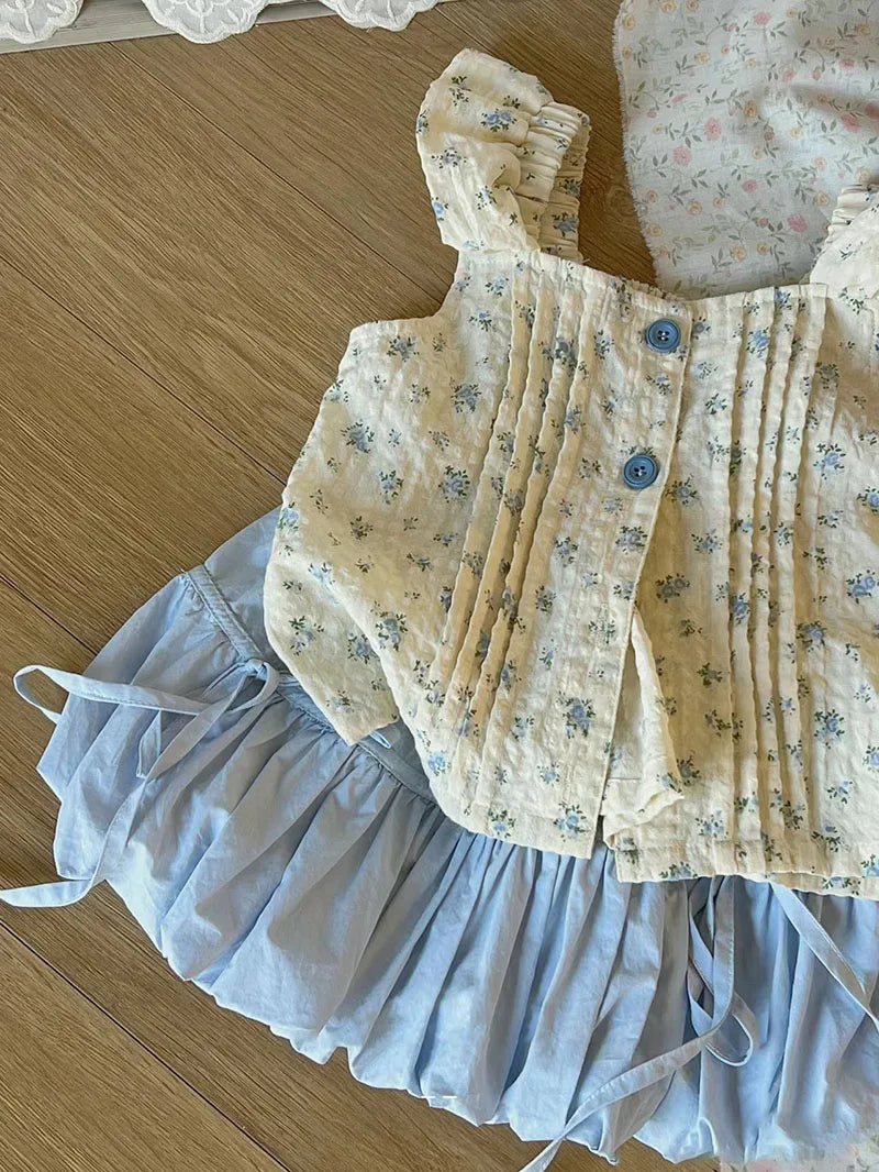 Rosie Floral Vest and Bottom Set