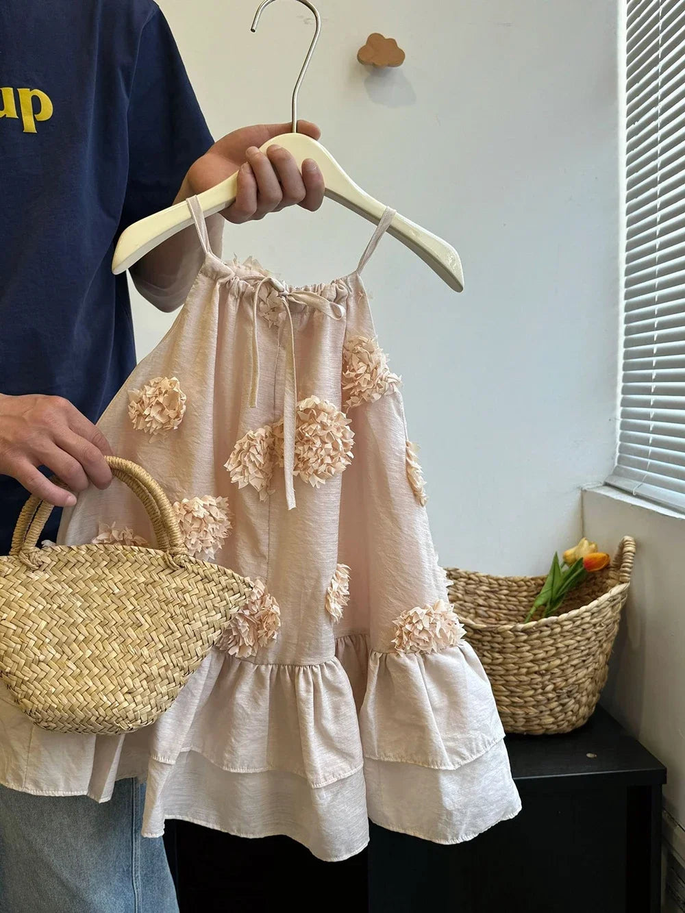Ruched Flower Dress