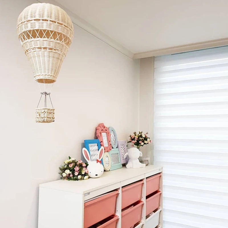 Rattan Hot Air Balloon Nursery Hanging