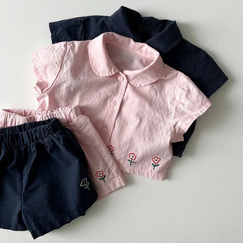 Embroidered Flower Co-Ord