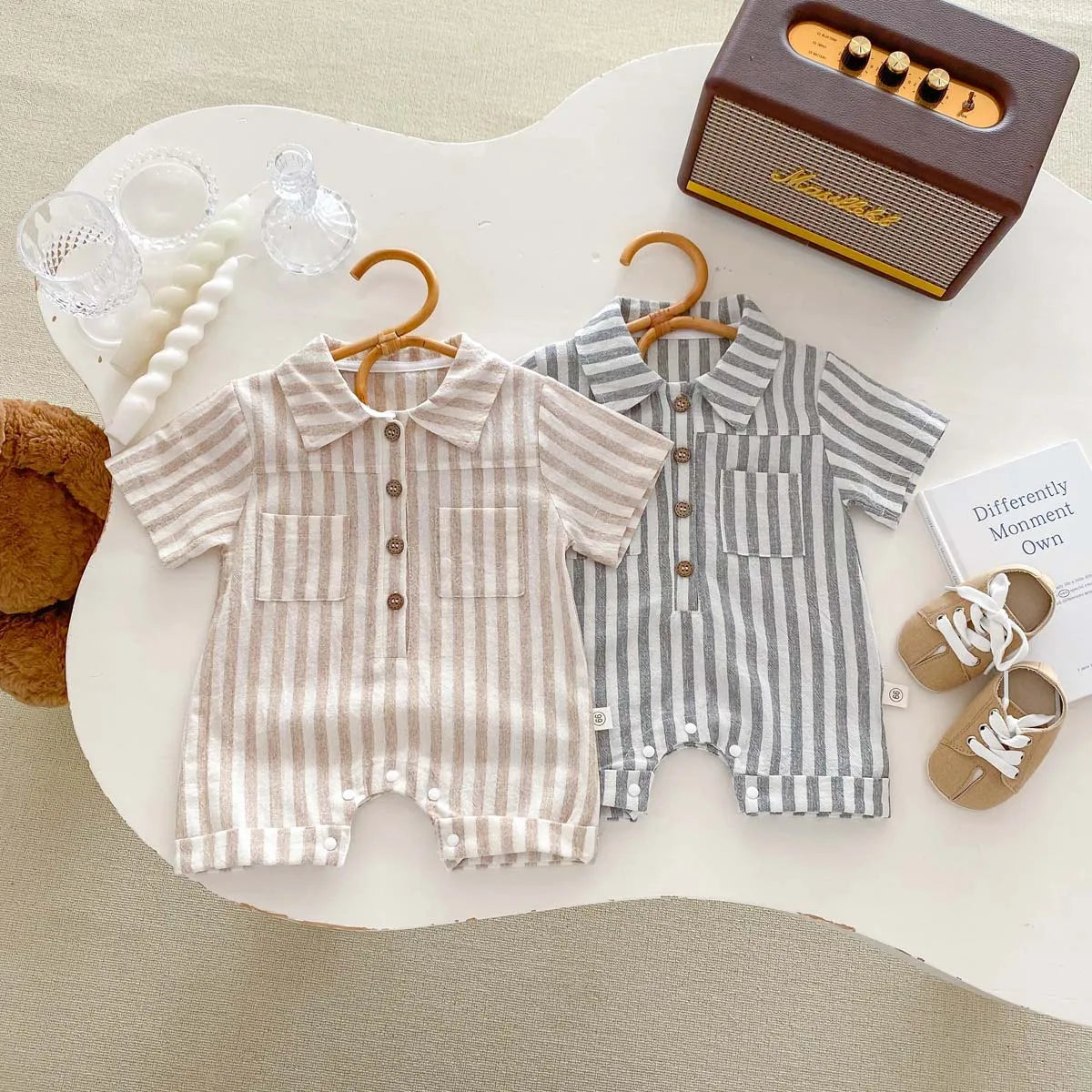 Turn Down Collar Romper