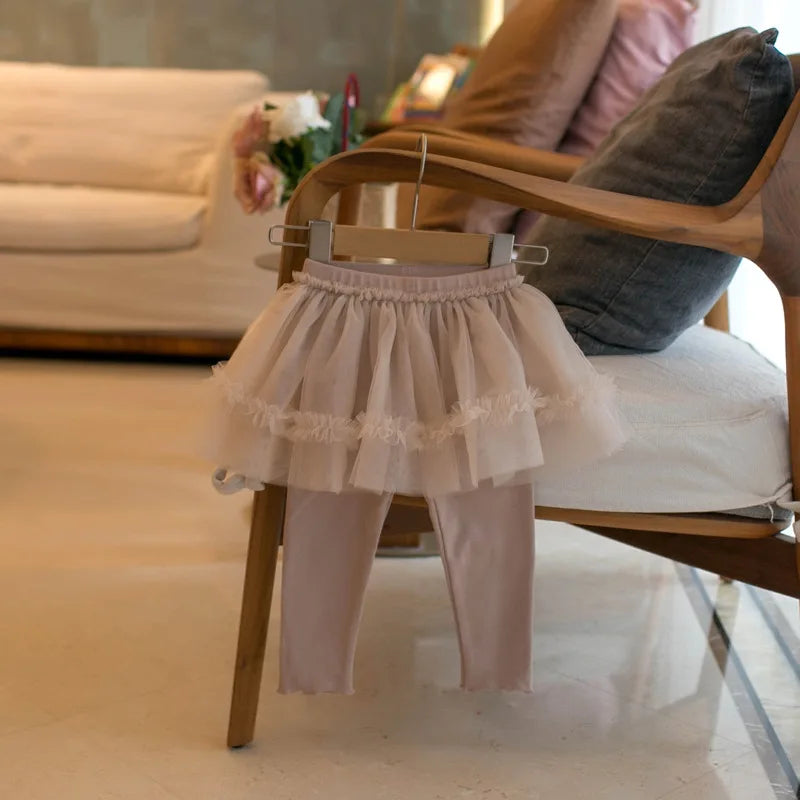 Sweet Mesh Skirt Leggings