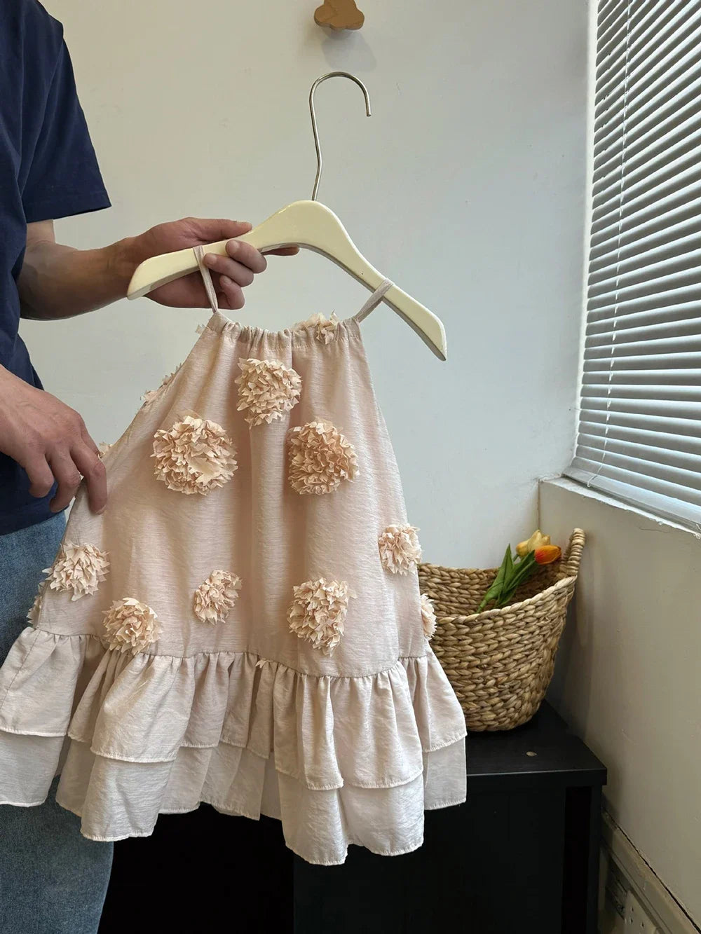 Ruched Flower Dress
