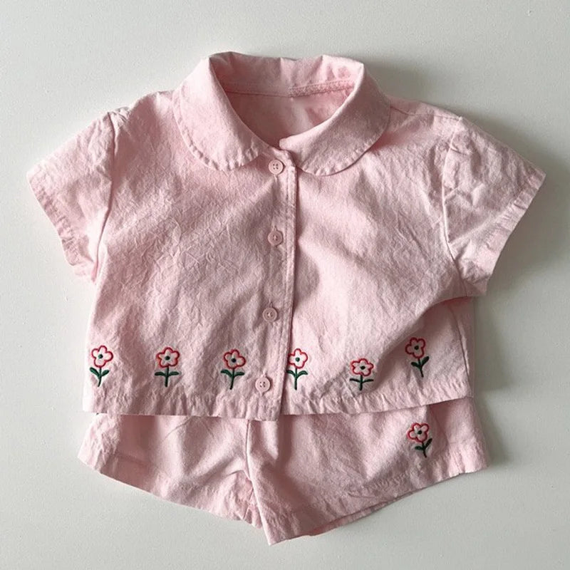Embroidered Flower Co-Ord