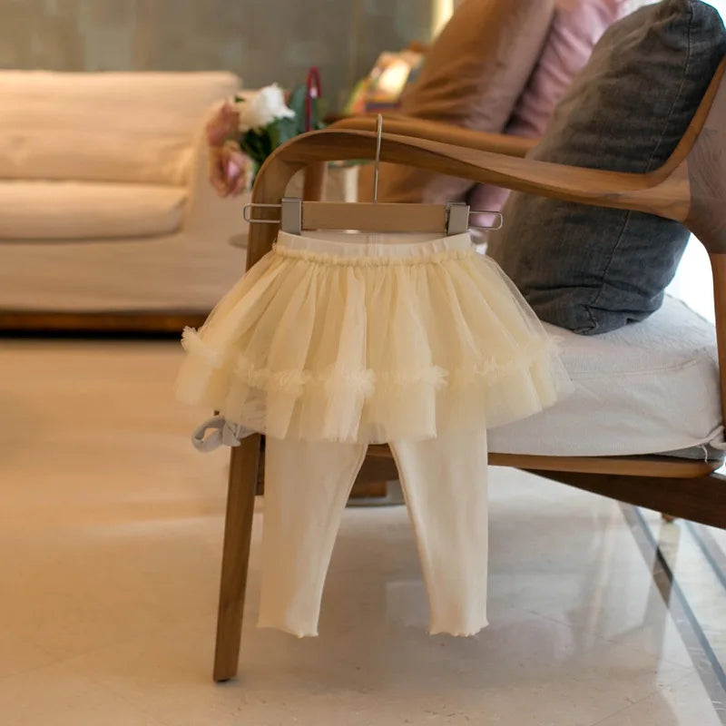 Sweet Mesh Skirt Leggings