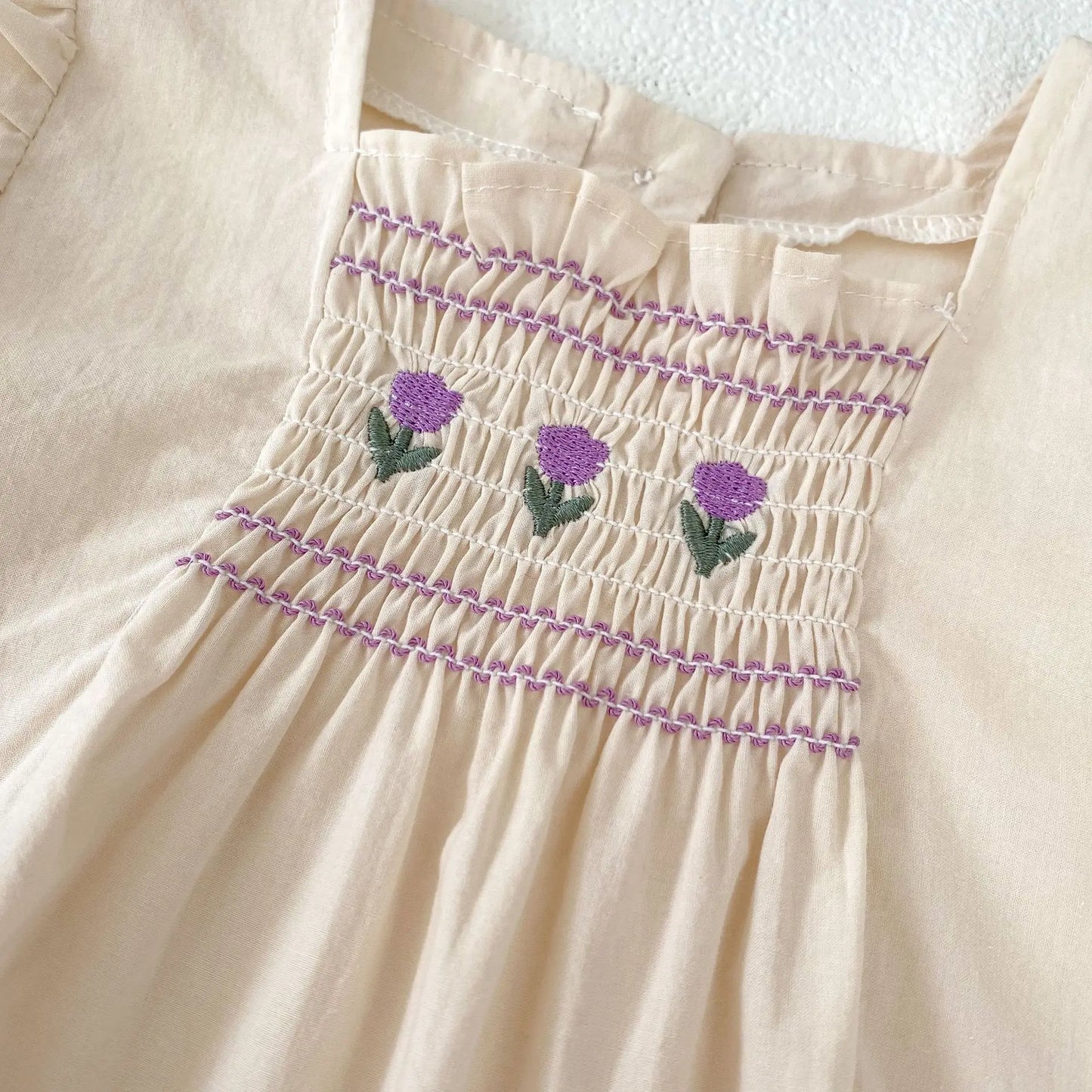 Smocked Lavender Set