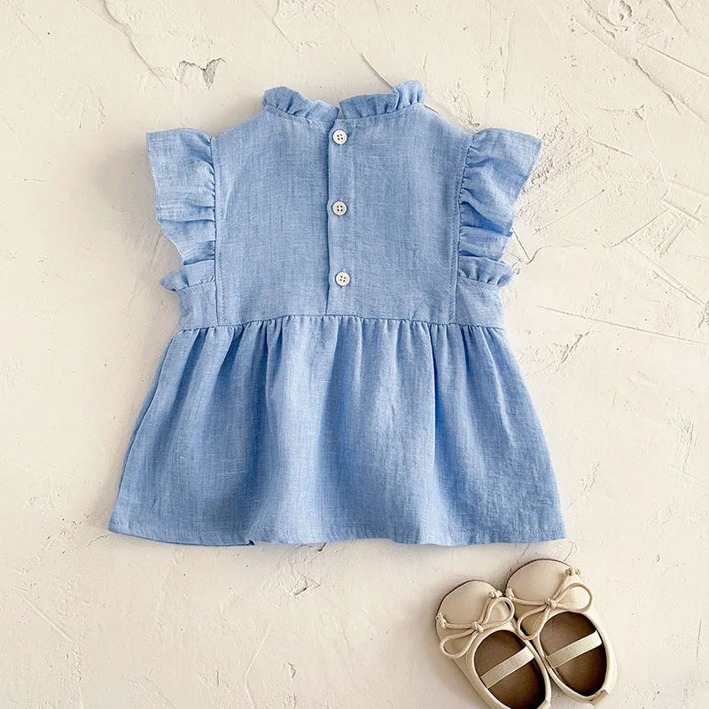 Cute Flower Flying Sleeve Top