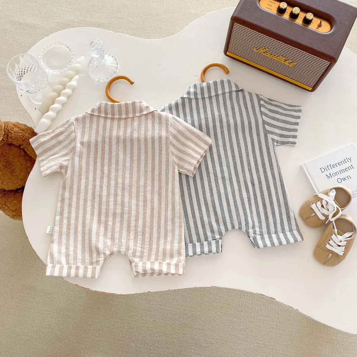 Turn Down Collar Romper