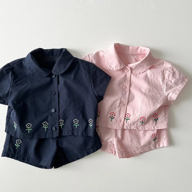 Embroidered Flower Co-Ord