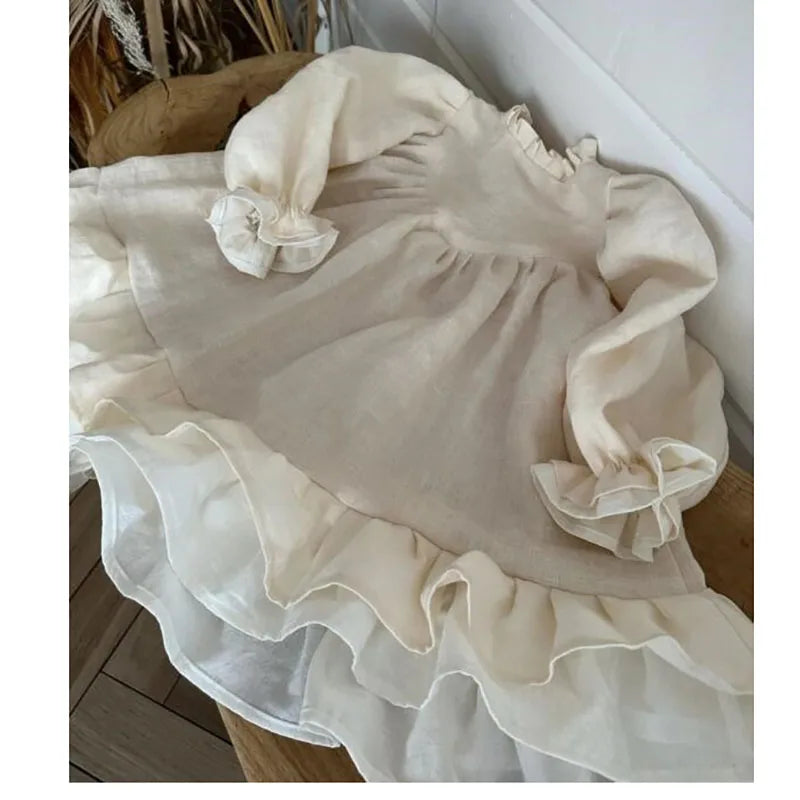 Puff Sleeve A-line Dress