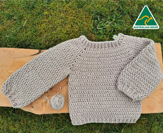 Maia's Farm - Crochet Jumper – Natural Sand