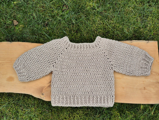 Maia's Farm - Hand-Crocheted Baby Jumper – Natural Sand