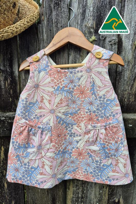 Maia's Farm - Cross Back Pinafore - Pastel Bloom