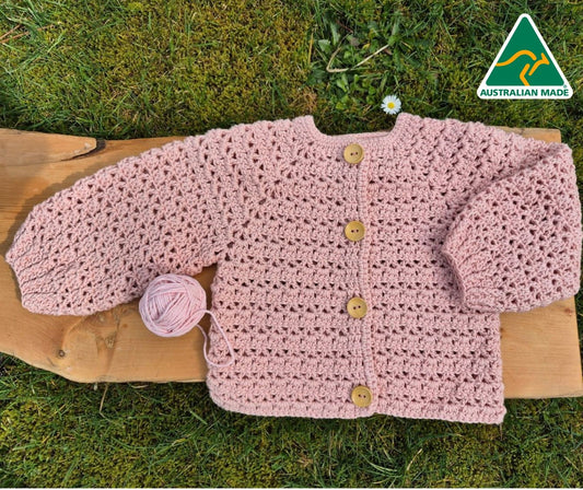 Maia's Farm - Crochet Cardigan - Vintage Rose