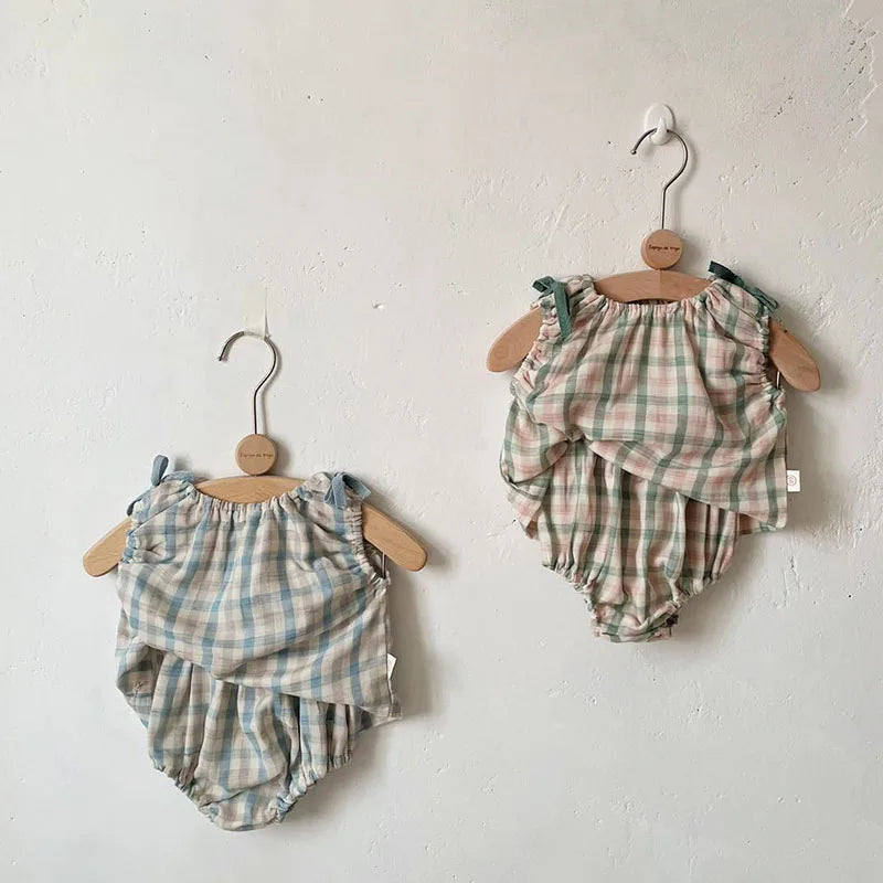 Plaid Top and Bloomer Set