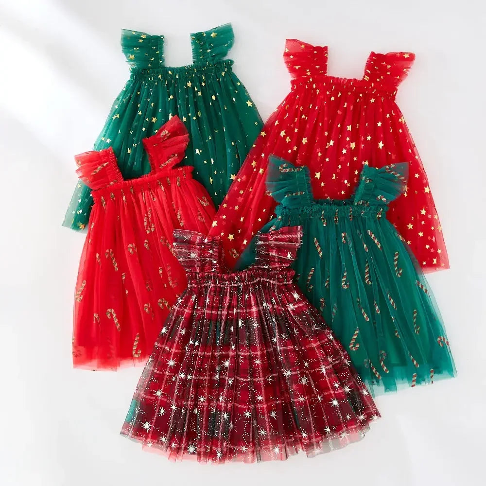 Magical Christmas Mesh Dress
