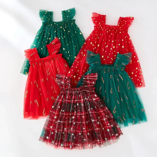 Magical Christmas Mesh Dress