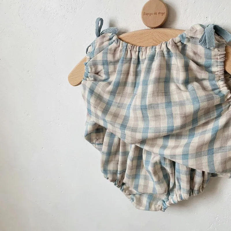 Plaid Top and Bloomer Set