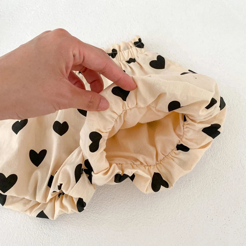 Love Sleeveless Bow Double Layer Set