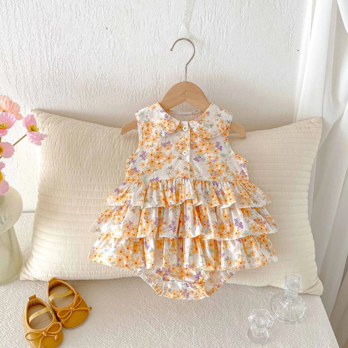 Summer Ruffle One Piece Layered Romper