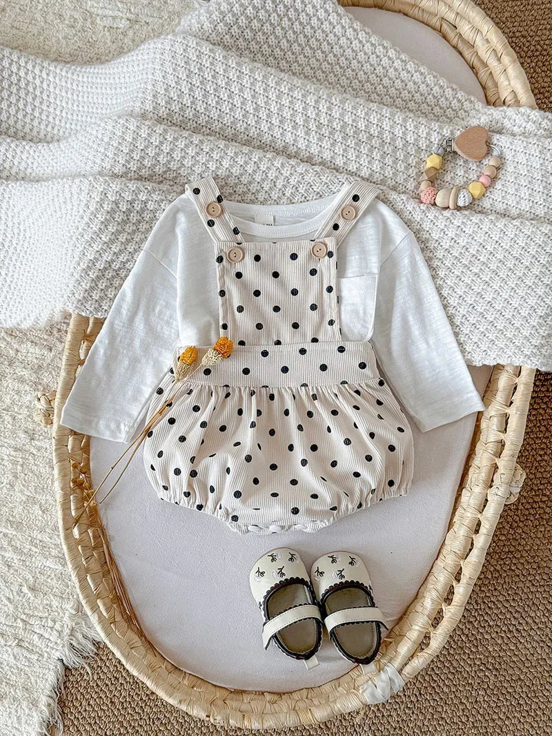 Corduroy Polka Dot Jumpsuit