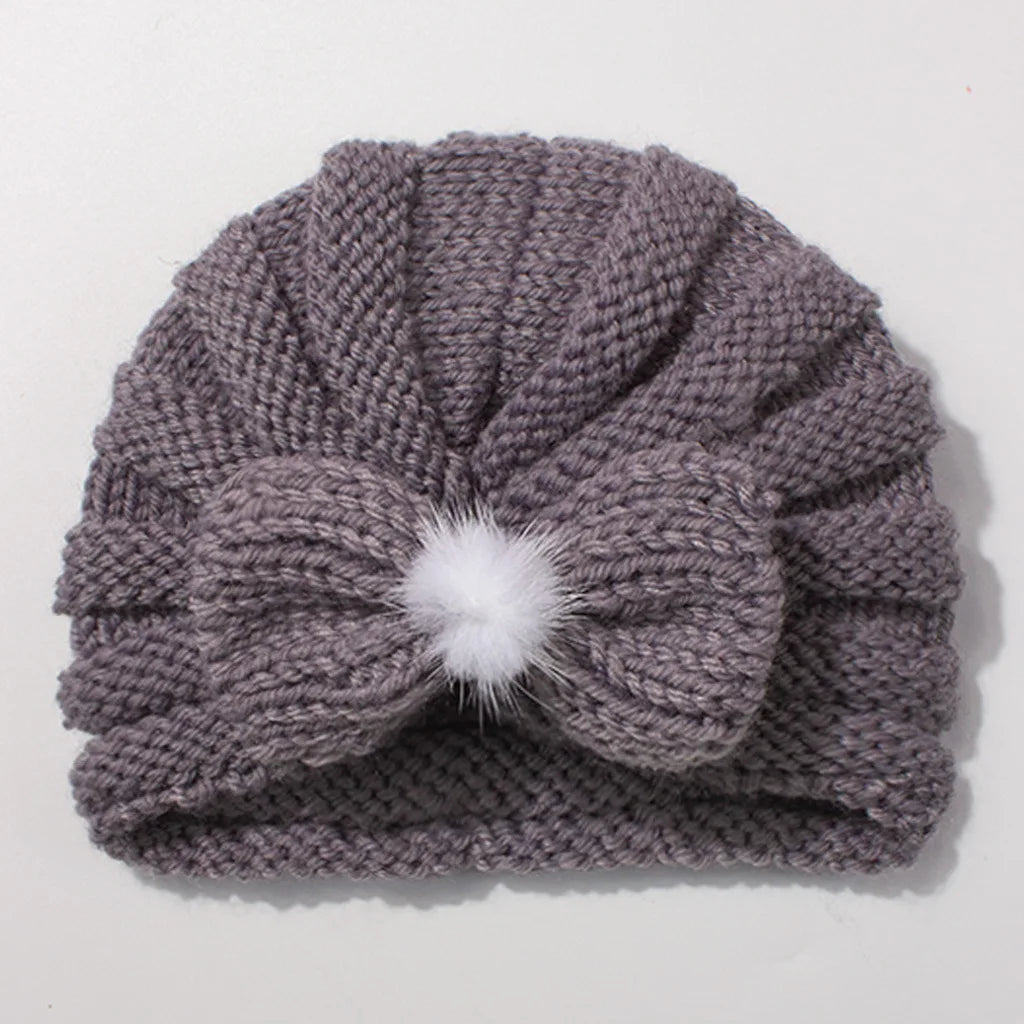 Solid Knit Hat Hair Accessory
