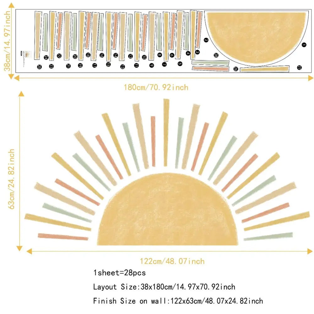 Half Sun Wallpaper Decal