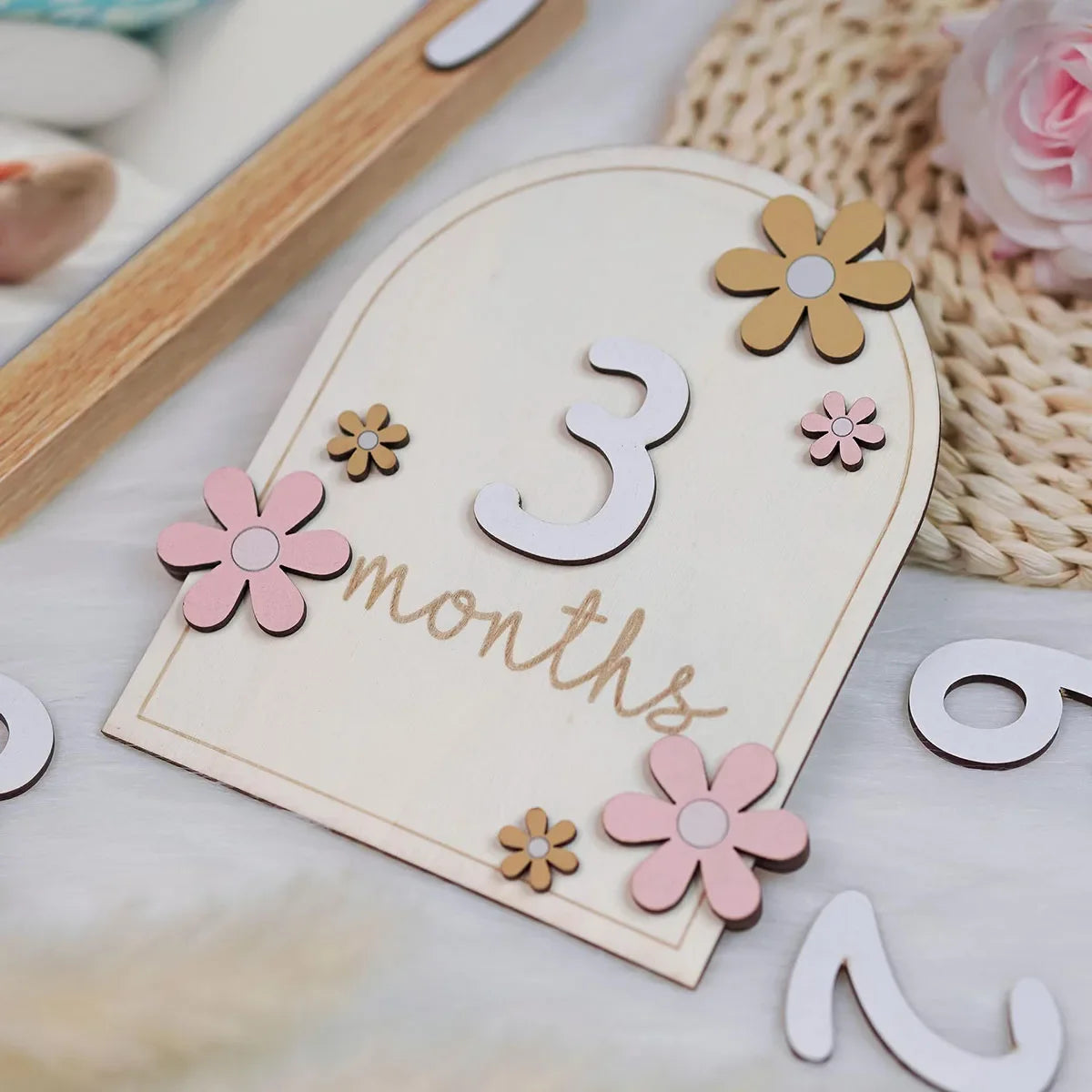 3D Flower Milestone Photo Prop