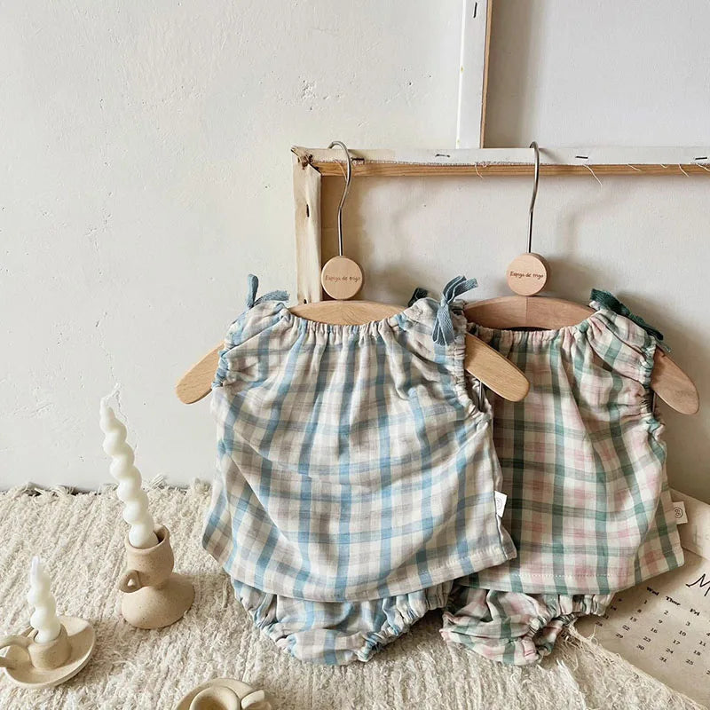 Plaid Top and Bloomer Set