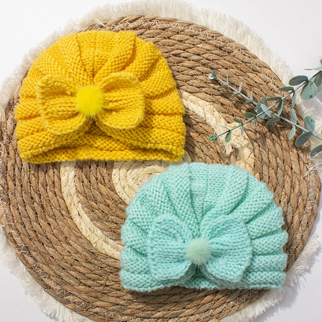 Solid Knit Hat Hair Accessory