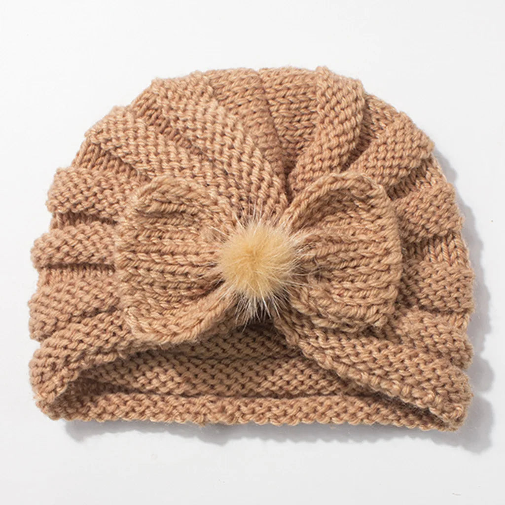 Solid Knit Hat Hair Accessory