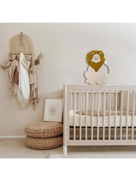 Wooden Lion Wall Decoration