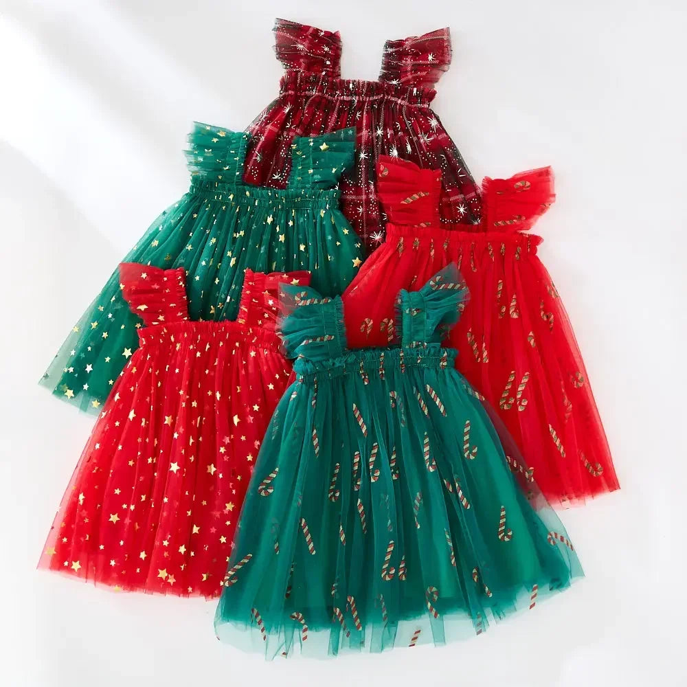 Magical Christmas Mesh Dress