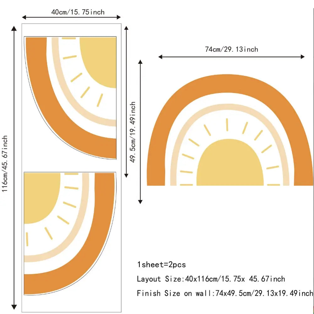 Half Sun Wallpaper Decal