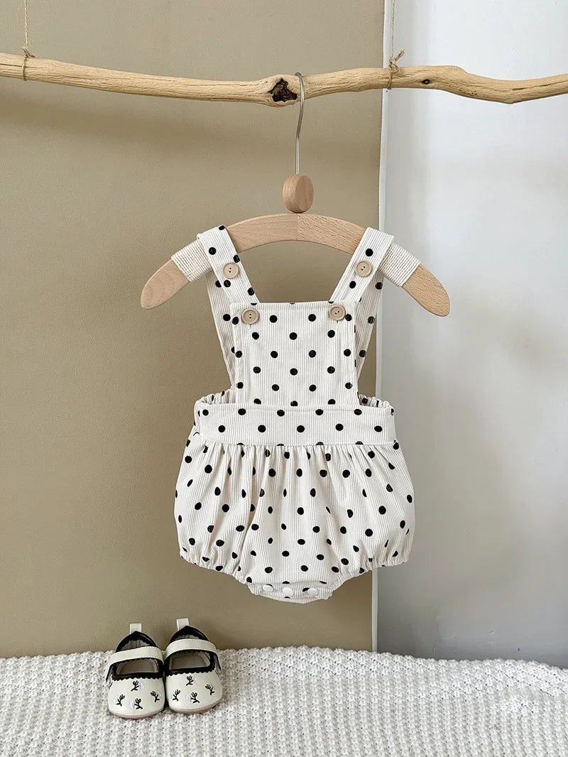 Corduroy Polka Dot Jumpsuit