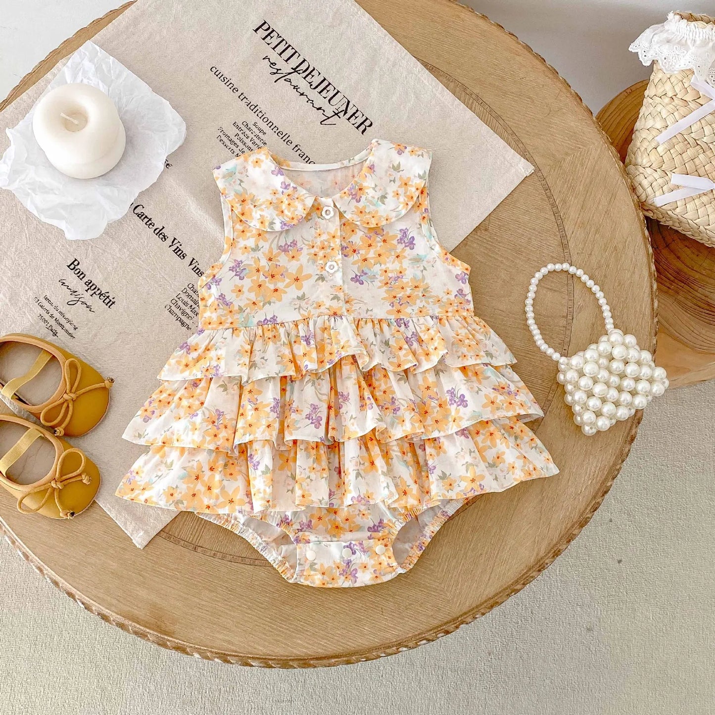 Summer Ruffle One Piece Layered Romper