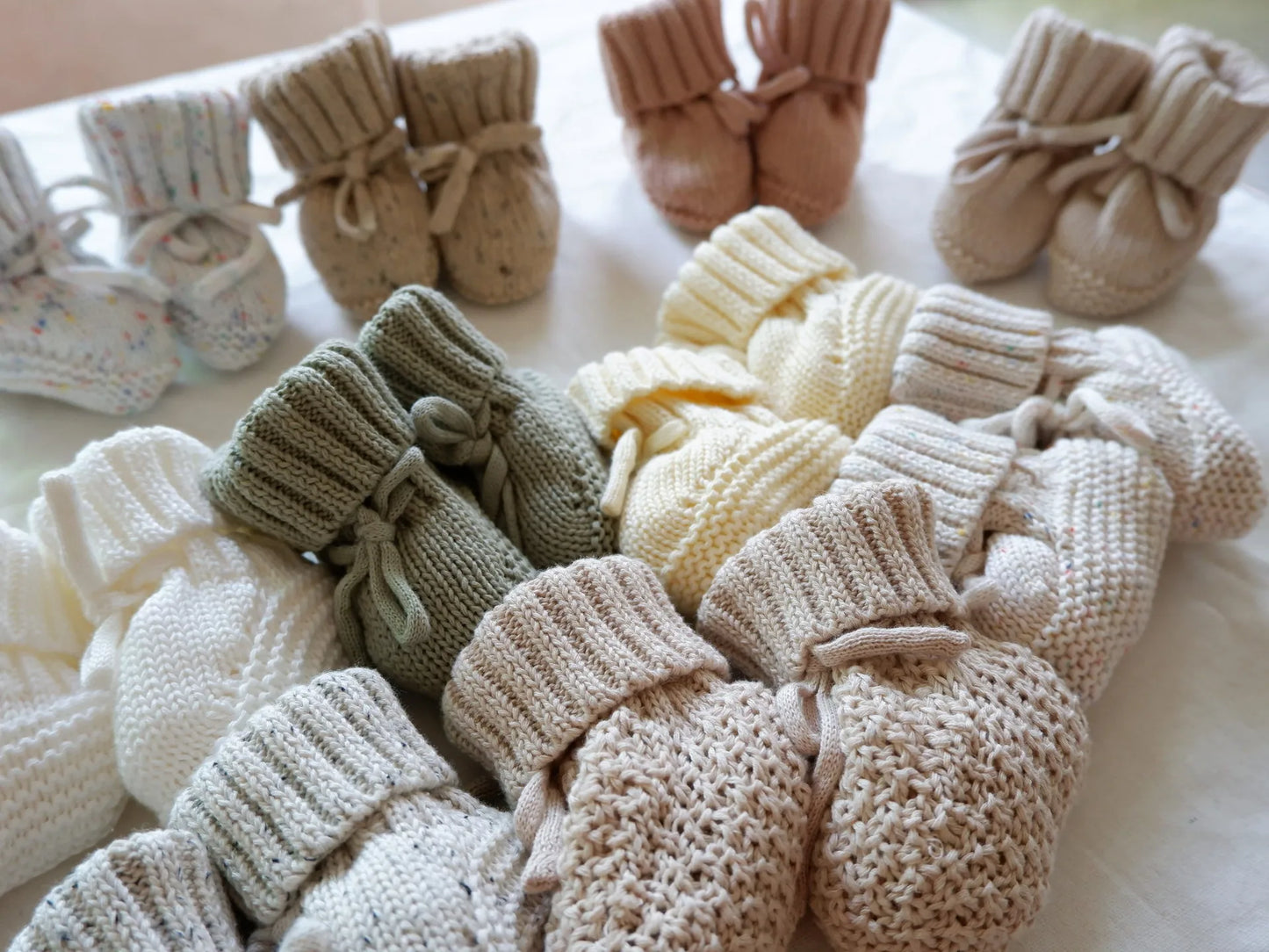 Neutral Knit Booties