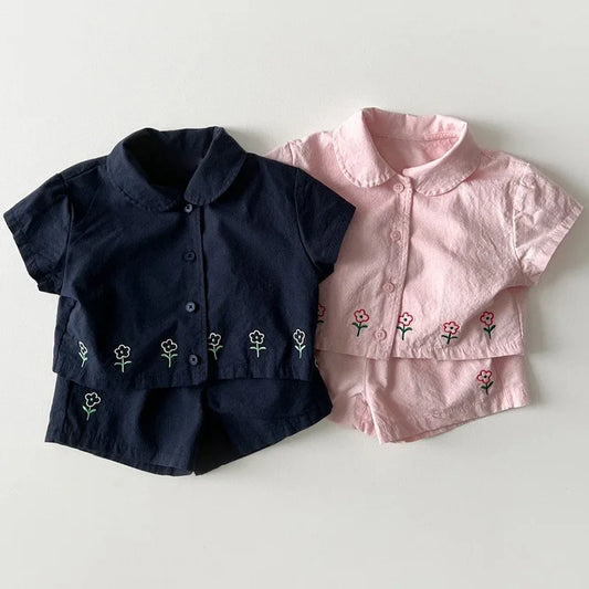 Embroidered Flower Co-Ord