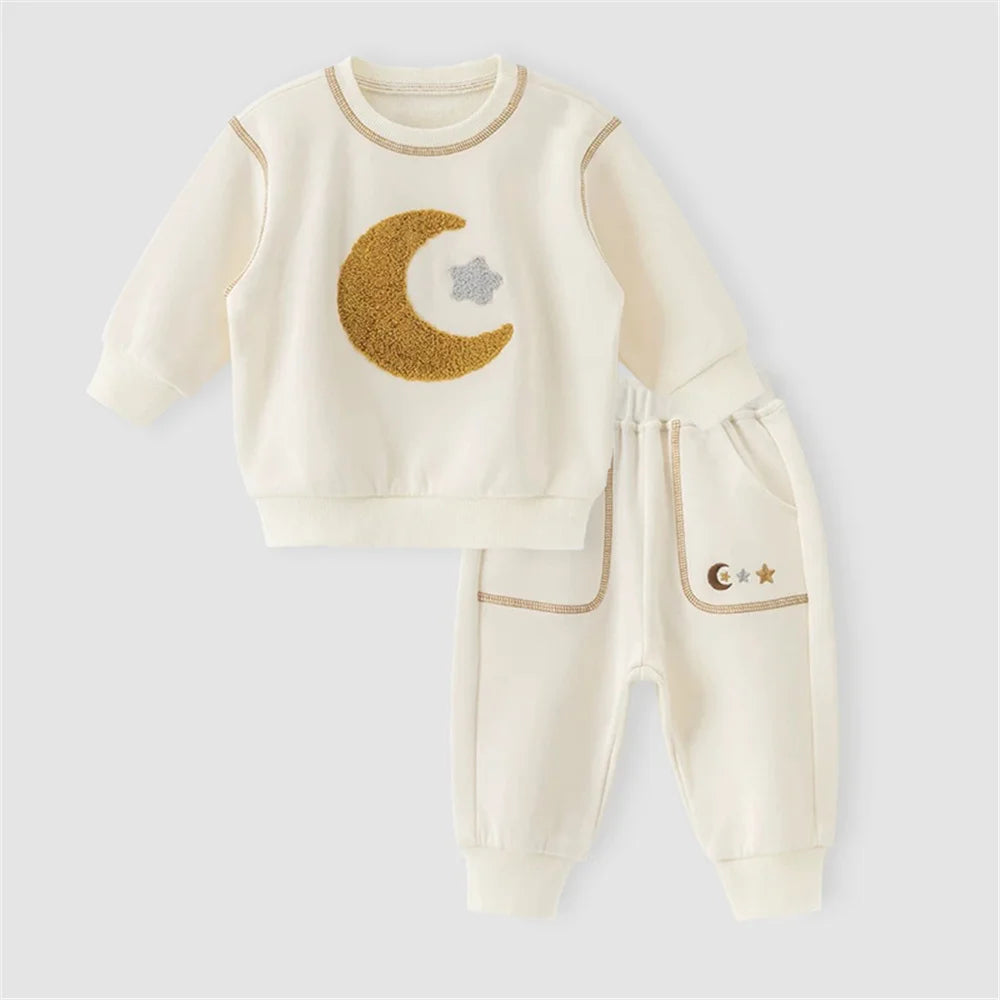 Embroidered Sweatshirt and Pant 2 Piece Set