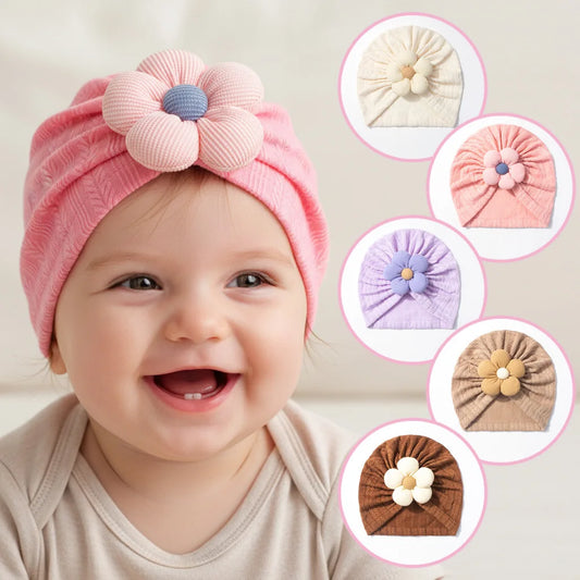 Sweet Flower Decoration Infant Head Cap