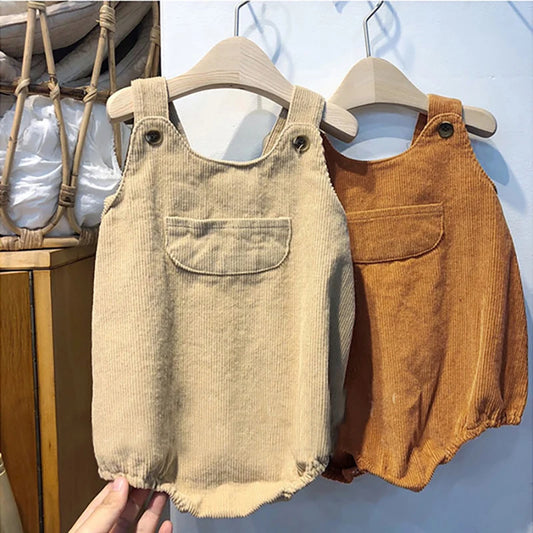 Corduroy Suspender Overalls