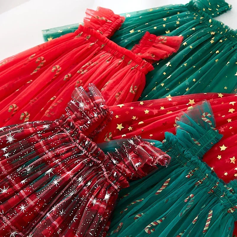 Magical Christmas Mesh Dress