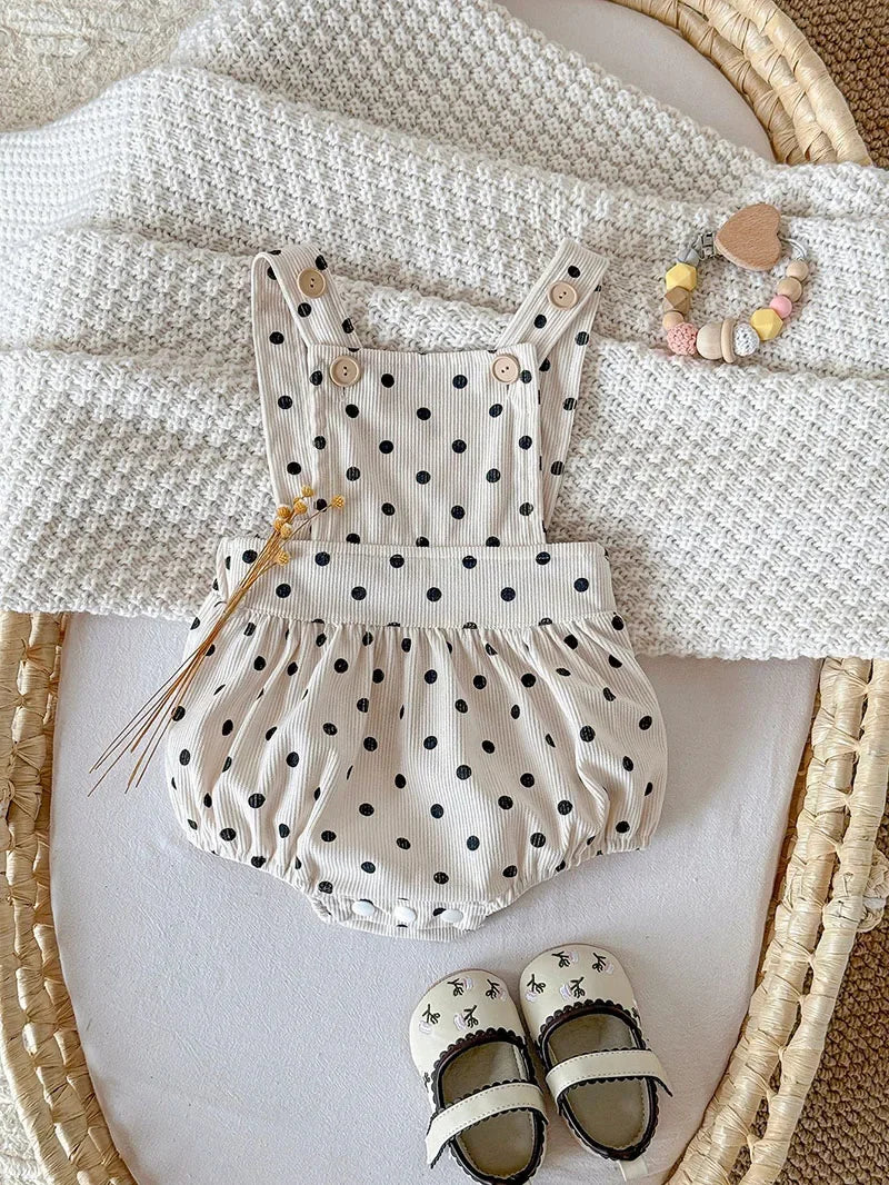 Corduroy Polka Dot Jumpsuit