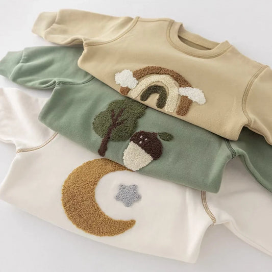 Embroidered Sweatshirt and Pant 2 Piece Set