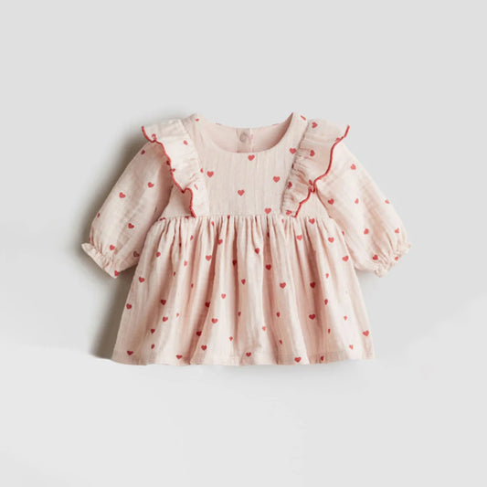 Summer Printed Long Sleeve Top & Shorts Set